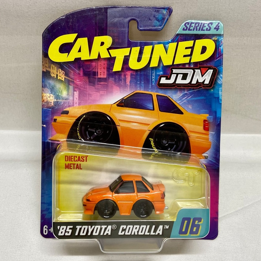 Car Tuned JDM '85 Toyota Corolla #06 Series 4 Orange Die-cast 1/64 Model New NIP